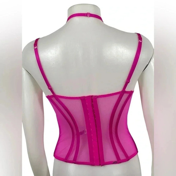 La Senza Bustier Corset  Hot Pink With Jewels - Picture 5 of 8